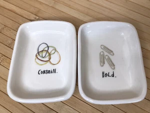 Juego de 2 piezas Magenta Rae Dunn Sujetar y contener bandeja placa - Imagen 1 de 2