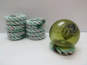 1 DOZEN 1+1/2"- 2+3/4" ROPE GLASS FLOAT BALL HOLDERS no balls included (E3C31B) - Picture 1 of 3