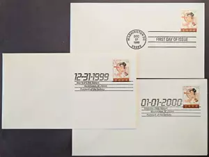 US FDC 1999-2000 Y2K 3 Covers New Year's Eve and New Year Day - Picture 1 of 1