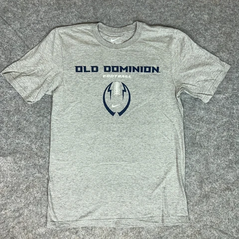 Old Dominion Monarchs Mens Shirt Nike Small Gray Blue Short Sleeve NCAA Football Cover