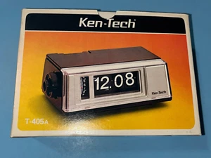 Vintage Ken-Tech T-405 beleuchtetes Blatt 24 Stunden Wecker System Uhr Made in HONG KONG - Bild 1 von 7
