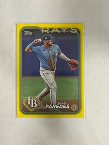2024 Topps Series 2 #392 Isaac Paredes Yellow Tampa Bay Rays - Bild 1 von 2