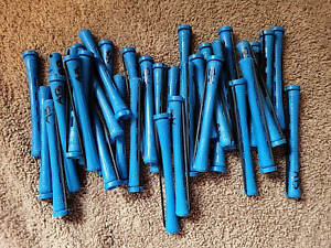 Lot Of 35 Blue Band Round Hole 3" Plastic 1/4"W Perm Rod Preowned good condition