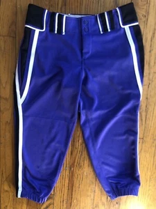 Women's Boombah Softball Pants Size 32 (Medium), Purple with Black An White Trim - Picture 1 of 4