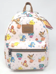 Loungefly Pokemon Boba Mini Backpack Charmander Squirtle Eevee Pikachu Bulbasaur - Picture 1 of 6