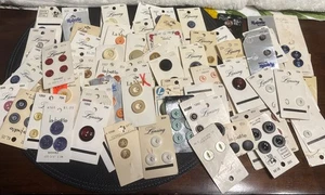 65 Vtg Button Cards Plus Partial Cards Lansing La Petite LaMode Majestic - Picture 1 of 10