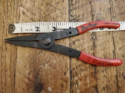 Alicates de anillo a presión internos punta redonda de goma roja Blue-Point PR-24A 7" EE. UU. Foto 1 de 4