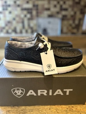 Arita Mujer Talla 7 Cuero Negro Hilo Sin Cordones  Foto 1 de 4