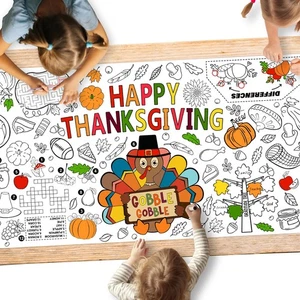 Family Fun Thanksgiving Activity Poster - 31.5 x 72 Inches, Turkey-Themed Tha... - Picture 1 of 7