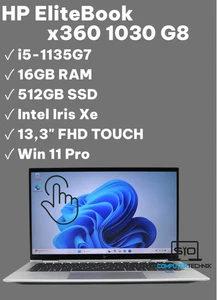 HP Elitebook x360 1030 G8 i5-1135G7 16GB RAM 512GB SSD FullHD Touch Fingerprint - Bild 1 von 9