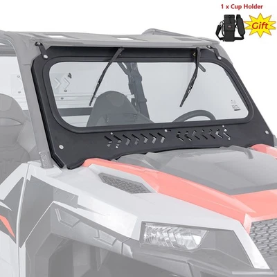 UTV Glass Windshield W/ Vents+ Dual Manual Wipers for Polaris General XP 1000 4 - Image 1 of 4