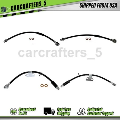 4 mangueras hidráulicas de freno delantero trasero para Ford Expedition 2014 5,4 L Foto 1 de 4