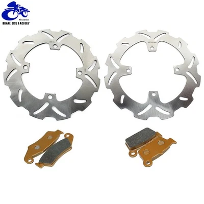 Pastillas de rotores de disco de freno delantero trasero para KAWASAKI KX250F KX450F 06-14 KLX450R 08-17 Foto 1 de 4