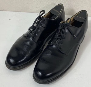 Vintage 1981 International Shoe Co Black Military Oxford Dress Shoes Size 9.0 R - Picture 1 of 24