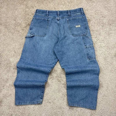 Jeans de carpintero holgados desgastados descoloridos vintage Y2K Wrangler 36x27 Foto 1 de 4