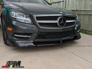 For 2012+ W218 CLS500 CLS550 AMG Sports V Style Carbon Fiber Front Bumper Lip - Foto 1 di 4