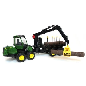 1/16th John Deere 1210E Spedizioniere di tronchi con tronchi di Bruder 09805 - Foto 1 di 8