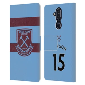 WEST HAM UNITED FC 2020/21 PLAYERS AWAY KIT LEATHER BOOK CASE FOR NOKIA PHONES - Picture 1 of 20