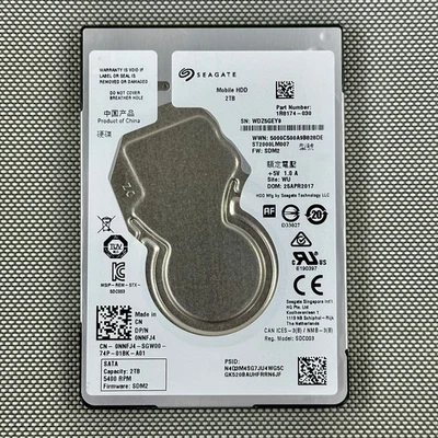 Seagate 2TB HDD 2.5" SATA 6 Gb/s 5400RPM 128MB Cache 7mm - ST2000LM007 - Image 1 of 2