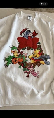 Sudadera De Colección Winnie the Pooh Navidad Años 90 Disney Tigger Blanco L Stock Muerto Foto 1 de 2