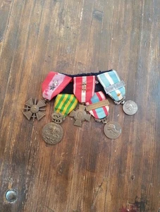 5 Old Medals French Army Indochina Algeria Far East Opex (M2) - Picture 1 of 11