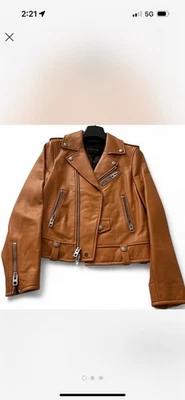 Chaqueta de cuero para motocicleta Coach Foto 1 de 3