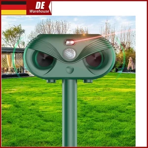 Ultraschall Solar Katzenschreck Abwehr Blitzlicht Tiervertreiber Marderschreck - Bild 1 von 11