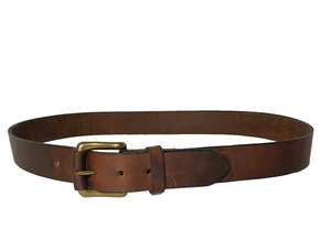 Full Grain Leather Brown Belt Size 36 Made In USA 1.25 Inches Wide - Picture 1 of 14