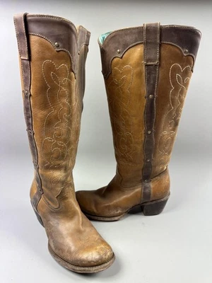 Corral Vintage Western Boots Womens Size 8 Brown Leather Side Zip Cowgirl 46815 - Image 1 of 4