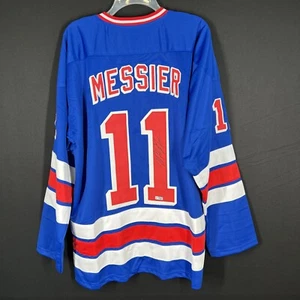 Autographed Signed Mark Messier New York Blue Hockey Jersey COA Auto - Picture 1 of 11