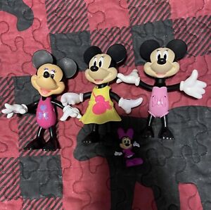 Disney Mattel Minnie Mouse Dress Up Dolls Snap N’ Style Toy Lot  No clothes