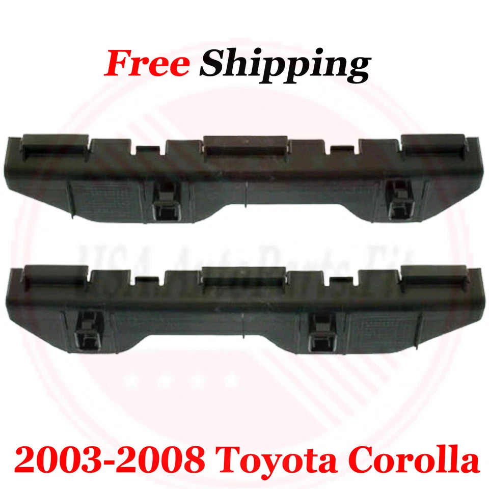 Front Bumper Bracket Side Cover Support for 2003-2008 Toyota Corolla – Set of 2 Foto 1 de 4