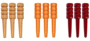 Nuevo Juego de 9 clavijas de madera de abedul para cribar - envíos con seguimiento - rojo naranja natural - Imagen 1 de 1