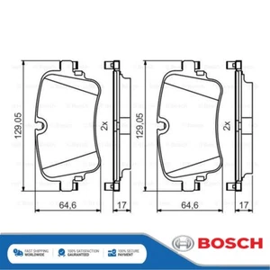 Fits Audi Q7 2015-2024 A6 2018-2024 + Other Models Brake Pads Set Rear Bosch - Picture 1 of 4