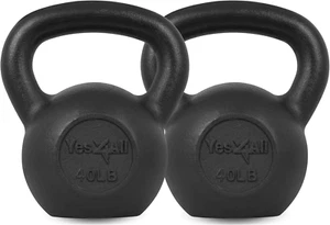 5-80 Lbs Cast Iron Kettlebell for Dumbbell Weights Exercises, Gym, Full Body Hom - Picture 1 of 6
