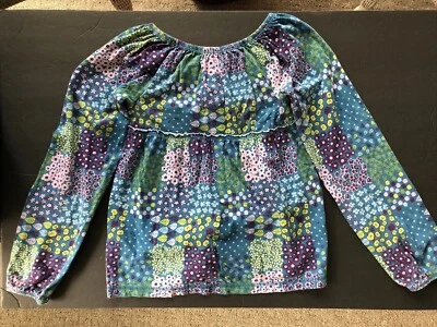 LL BEAN девочек (8) разноцветный богемное L/рукав крестьянская блузка - Изображение 1 из 3