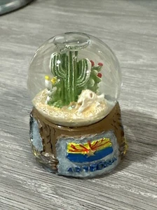 Miniatur 2 Zoll Schneekugel Kaktus AZ für Puppenhaus oder Souvenir Geschenk Arizona Neu aus altem Lagerbestand - Bild 1 von 16