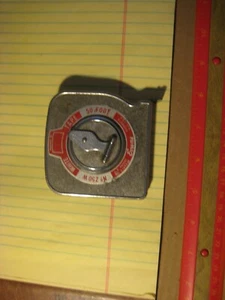 Vintage Tape Measure Evans No. Z50 W White Tape 50 Foot Elizabeth NJ USA - Picture 1 of 9