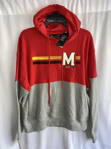 Maryland Terrapins Under Armour ColdGear Colorblock Hoodie Mens Large NWT Cover
