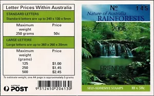 Folleto Rainforest 2005 - Save Our Figtree 2005 Milton Overprint. #145 Gen B/C - Imagen 1 de 2