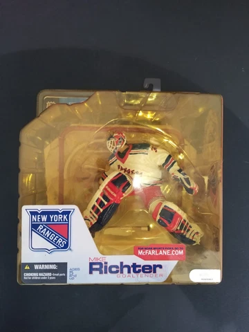 Mcfarlane NHL series 4 New York Rangers Mike Richter (2002) rare WHITE variant Cover