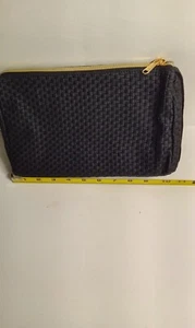 Cosmetic Bag Clutch Style Black w/Gold Colored Zippers - Picture 1 of 5