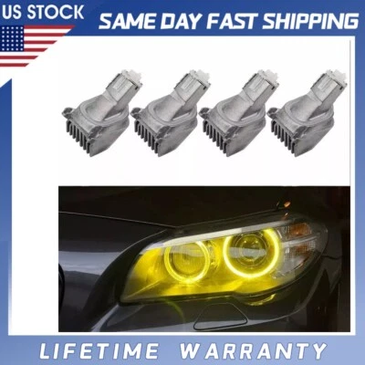 1 juego de módulos DRL ojo de ángel amarillo para BMW F10 F11 LCI 528i 535i 550iX 2014-2016 Foto 1 de 4