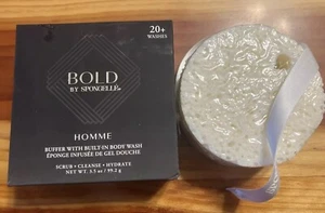 Tampón de ducha de baño con infusión Spongelle HOMBRE ~ AUDAZ ~ HOMME 3,5 OZ - Imagen 1 de 2