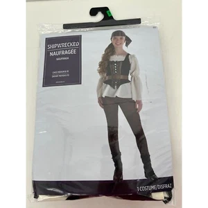 Shipwrecked Pirate Costume Girl Child Medium 8-10 Halloween Cosplay - Picture 1 of 2