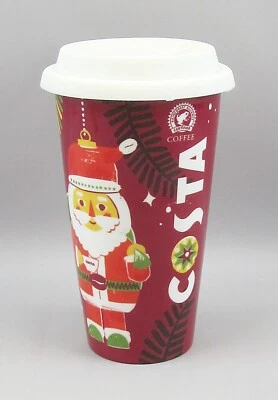 Costa Coffee Christmas Ceramic Travel Mug Star  SANTA Design - Image 1 of 4