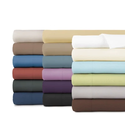 SOUTHSHORE FINE LINENS Premium Comfort Oversized King Microfiber Soft Flat Sheet Only-18 Solid Colors