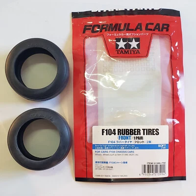TAMIYA 1/10 RC 51399**700 Formula Car F104 CHASSIS - SOFT FRONT RUBBER Tires NOS - Image 1 of 4