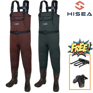 HISEA Neoprene Chest Wader 200G Insulated Cleated Bootfoot Fishing Hunting Wader - Picture 1 of 33