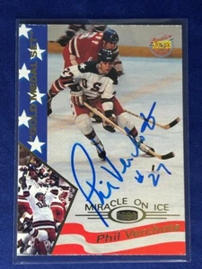 #38 Phil Verchota signiert 1995 Signature Rookies Miracle on Ice 1980 Goldmedaille - Bild 1 von 11